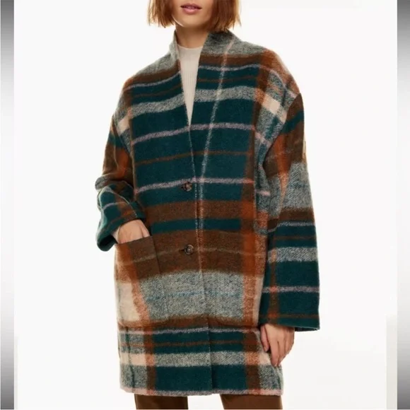 Aritzia Wilfred Free Elm Plaid Jacket - Picture 2 of 8